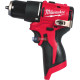 Aku kompaktní bezuhlíková příklepová vrtačka MILWAUKEE M12 BLPDRC-0