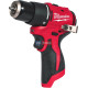 Aku kompaktní bezuhlíková příklepová vrtačka MILWAUKEE M12 BLPDRC-0