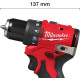 Aku kompaktní bezuhlíkový šroubovák MILWAUKEE M12 BLDDRC-0