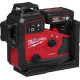 Zelený laser s automatickým zarovnáním 360° ve 3 rovinách MILWAUKEE M12 A3PLO-401C