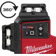 Zelený laser s automatickým zarovnáním 360° ve 3 rovinách MILWAUKEE M12 A3PLO-401C