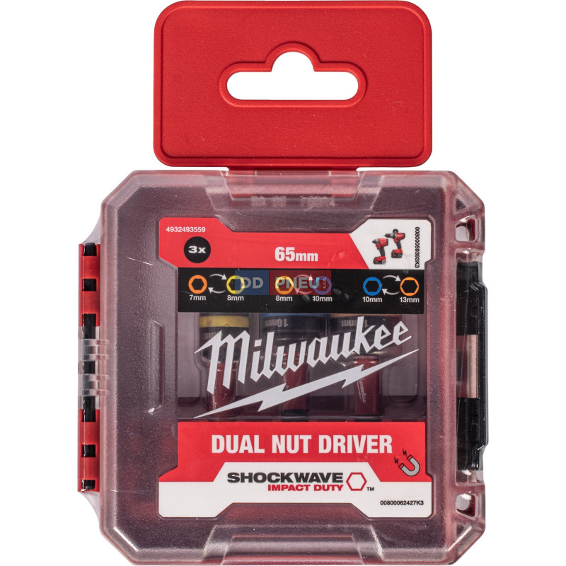 Sada dvojitých nástrčných klíčů MILWAUKEE SHOCKWAVE™ IMPACT DUTY – 3ks