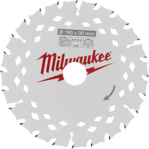 Pilový kotouč MILWAUKEE na dřevo 190x30x1.8 – 24 zubů