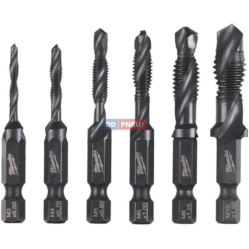 Sada HSS-G vrtacích závitníků s 1/4" záhlubníkem MILWAUKEE Combi Drill Tap Set