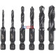 Sada HSS-G vrtacích závitníků s 1/4" záhlubníkem MILWAUKEE Combi Drill Tap Set