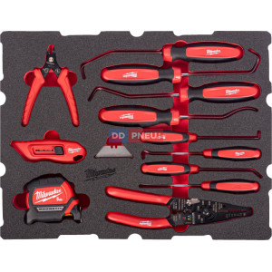 Pěnová vložka MILWAUKEE PACKOUT™ sada háčků a škrabek – 17 ks
