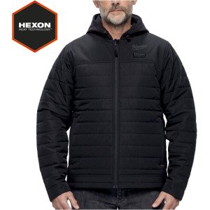 HEXON vyhřívaná prošívaná bunda Milwaukee M12 HPJBL3-0 – černá, XL