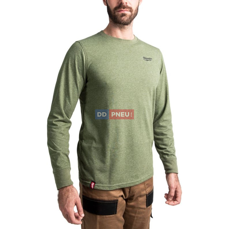 Hybridní tričko MILWAUKEE s dlouhým rukávem – zelené