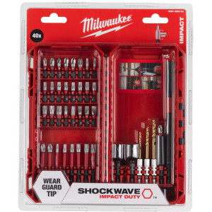 Sada vrtáků, bitů a nástrčných klíčů MILWAUKEE SHOCKWAVE – 40 ks Sada vrtáků, bitů a nástrčných klíčů MILWAUKEE SHOCKWAVE – 40 ks