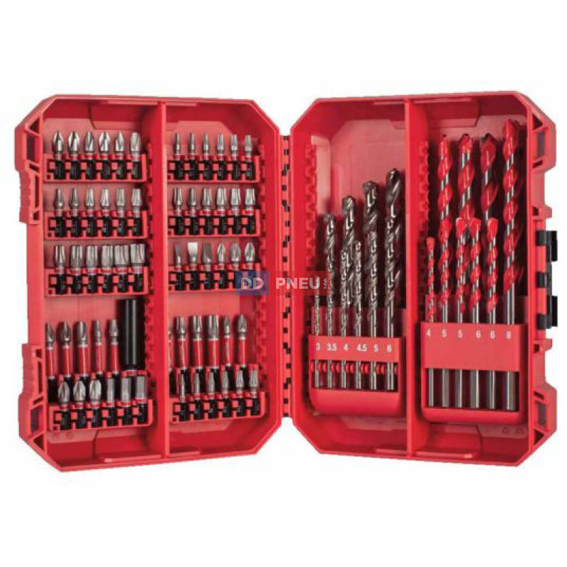 Sada vrtáků a bitů Milwaukee Shockwave Impact Duty – 80 ks