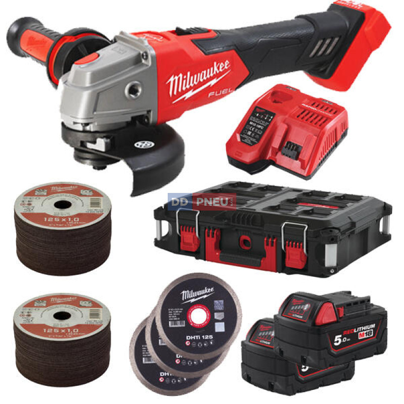 Milwaukee akční sada nářadí M18 FSAG125XB100P-502P
