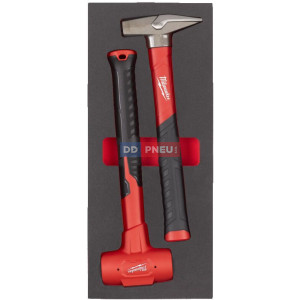 Pěnová vložka se zámečnickým kladivem 500g a paličkou bez zpětného rázu MILWAUKEE – 2ks
