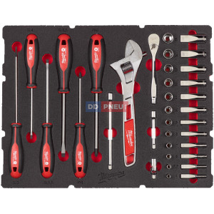 Pěnová vložka PACKOUT™ s 1/4″ nástrčnými klíči a ráčnou – 35 ks Pěnová vložka PACKOUT™ s 1/4″ nástrčnými klíči a ráčnou – 35 ks