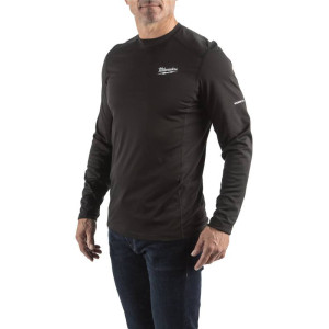 Tričko s dlouhým rukávem do teplého počasí  Milwaukee WORKSKIN™ Performance WW LS BL – černé Tričko s dlouhým rukávem do teplého počasí  Milwaukee WORKSKIN™ Performance WW LS BL – černé