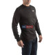 Tričko s dlouhým rukávem do teplého počasí  Milwaukee WORKSKIN™ Performance WW LS BL – černé