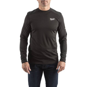 Tričko s dlouhým rukávem do teplého počasí  Milwaukee WORKSKIN™ Performance WW LS BL – černé Tričko s dlouhým rukávem do teplého počasí  Milwaukee WORKSKIN™ Performance WW LS BL – černé