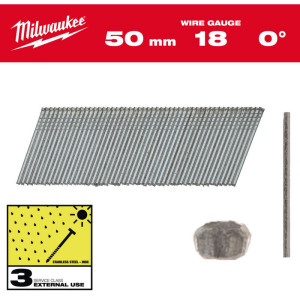 Drátěné hřebíky, velikost 18, nerezové – délka 50 mm Drátěné hřebíky, velikost 18, nerezové – délka 50 mm