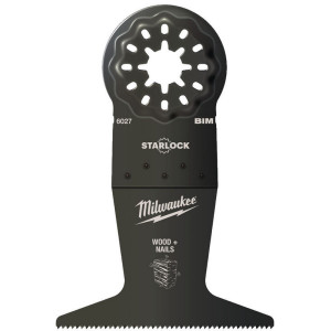 Bimetalový nůž MILWAUKEE pro široké ponorné řezy do dřeva s hřebíky – šířka 65 mm
