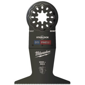 Bimetalový nůž MILWAUKEE pro široké ponorné řezy do dřeva s hřebíky – šířka 65 mm