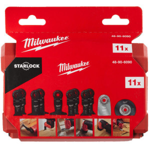 Sada univerzálních pilových plátků MILWAUKEE pro multifunkční nářadí – 11 kusů Sada univerzálních pilových plátků MILWAUKEE pro multifunkční nářadí – 11 kusů
