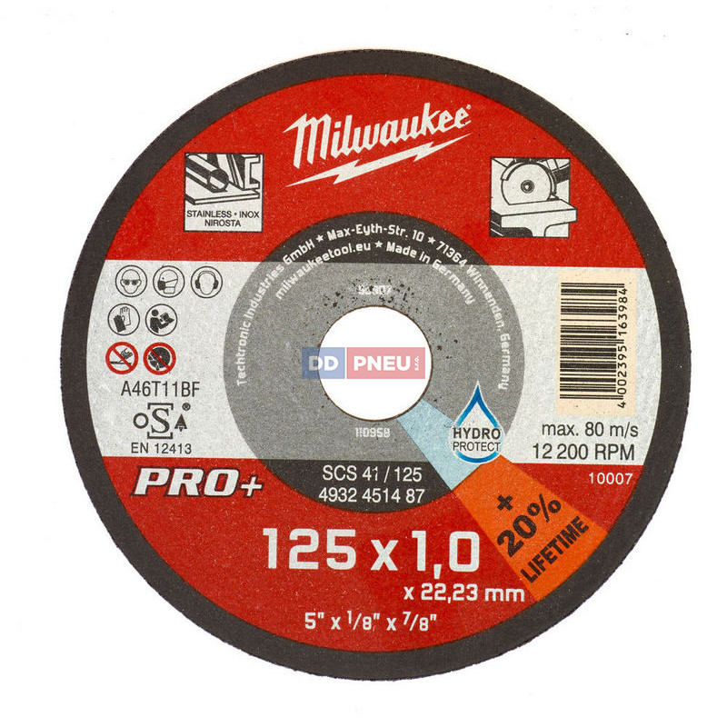 Milwaukee řezný kotouč na tenký kov PRO+ SCS 41/125