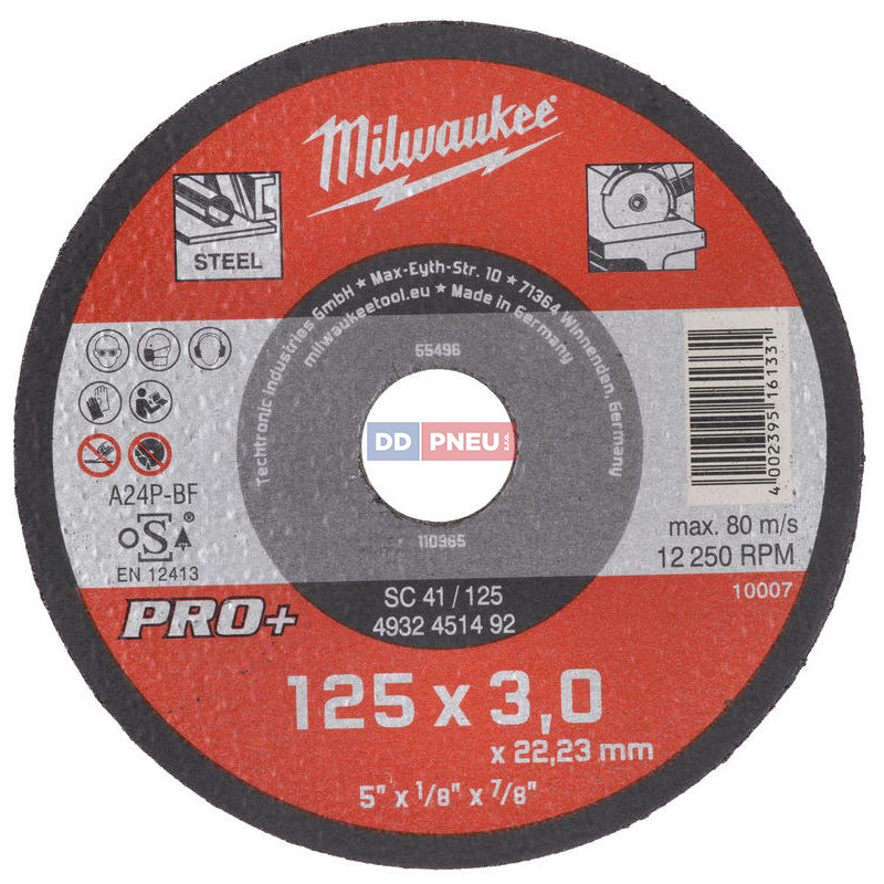 Milwaukee řezný kotouč na kov PRO+ SC 41/125