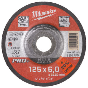 MILWAUKEE brusný kotouč na kov PRO+ SG 27/125