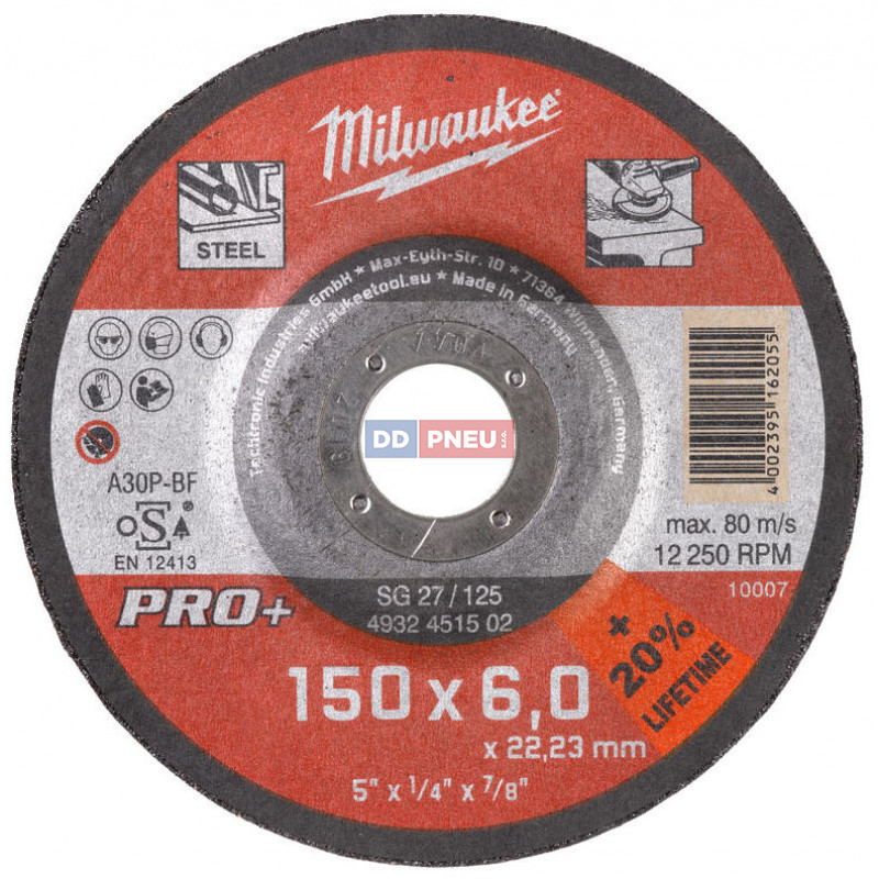 Milwaukee brusný kotouč na kov PRO+ SG 27/150