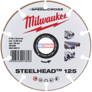 Diamantový kotouč MILWAUKEE STEELHEAD – 125 mm  Diamantový kotouč MILWAUKEE STEELHEAD – 125 mm