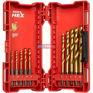 Sada vrtáků do kovu MILWAUKEE RED HEX HSS-G TiN – 10 ks Sada vrtáků do kovu MILWAUKEE RED HEX HSS-G TiN – 10 ks