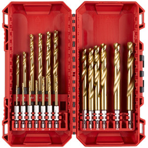 Sada vrtáků do kovu MILWAUKEE RED HEX HSS-G TiN – 19 ks