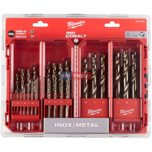 Sada vrtáků MILWAUKEE RED COBALT HSS-G – 25 ks Sada vrtáků MILWAUKEE RED COBALT HSS-G – 25 ks