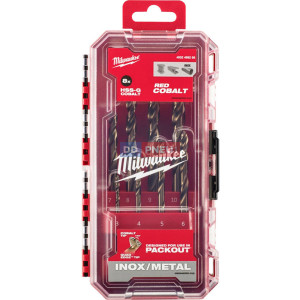 Sada vrtáků MILWAUKEE RED COBALT HSS-G DIN 338 – 8 ks