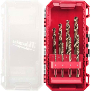 Sada vrtáků MILWAUKEE RED COBALT HSS-G DIN 338 – 8 ks