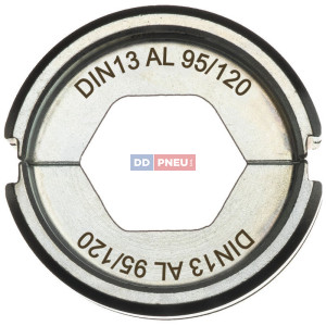 Krimpovací čelisti Milwuakee DIN hliník pro kompresní kabely a konektory 16-300 mm