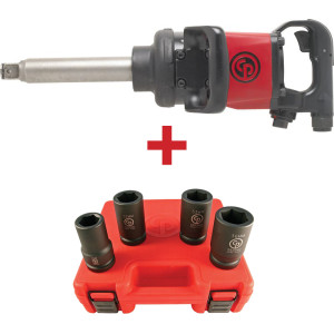 Pneumatický rázový utahovák 1" Chicago Pneumatic CP7782-6 + sada 4ks nástrčných klíčů 1'' SS814D