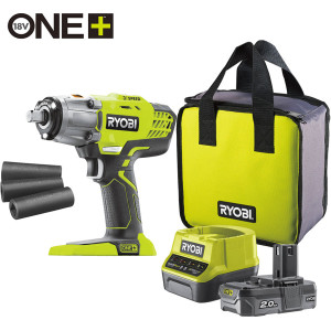 R18IW3-120S akumulátorový 18V třírychlostní rázový utahovák – s baterií (1x2.0Ah)