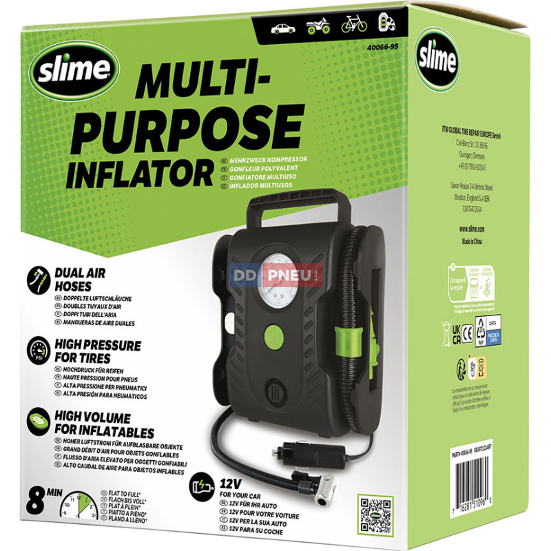Kompresor Slime Multi-Purpose Tyre Inflator s příslušenstvím