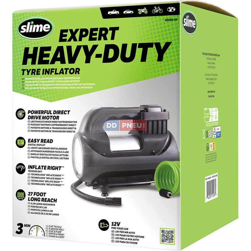 Kompresor Slime Expert Heavy-Duty Tyre Inflator s příslušenstvím