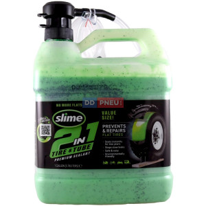 Opravný tmel pro duše a bezdušové pneu 2v1 SLIME 3,8L – včetně pumpy